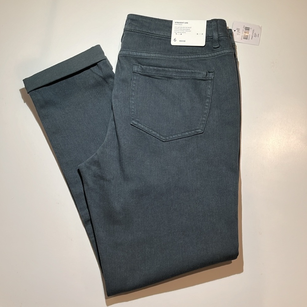 NWT J Jill Boyfriend Jeans - Pine Green - Picture 9 of 11